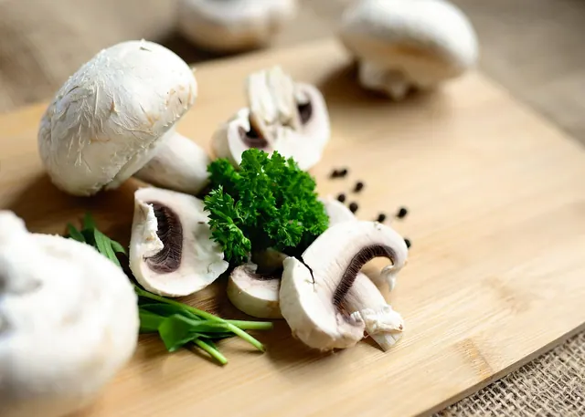 mushrooms, meal, food, vegetarian, nourishment, raw, edible, parsely, vegetables, mushrooms, mushrooms, mushrooms, mushrooms, mushrooms