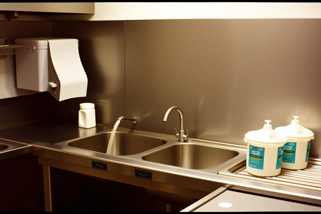 Three-compartment sink and handwashing sink in a commercial kitchen (Austin meal prep businesses and Texas cottage food law, what changes at scale)