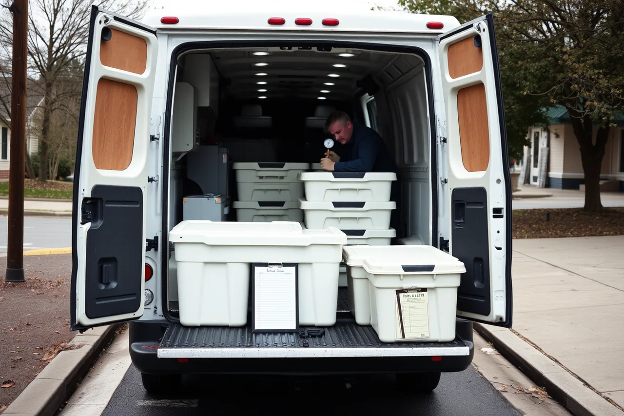 Refrigerated van with insulated totes and temperature log (The permits and rules behind a legal meal prep)